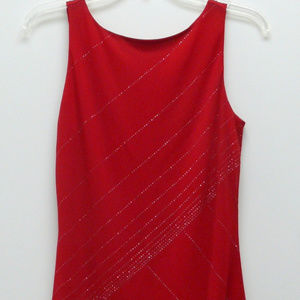 Buyer Too! Red Sparkly Dress Sequin Thread sz Med